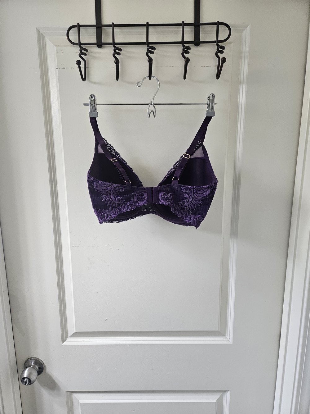 Natori Deep Purple Lace-Trim Underwire Bra - Picture 12 of 15